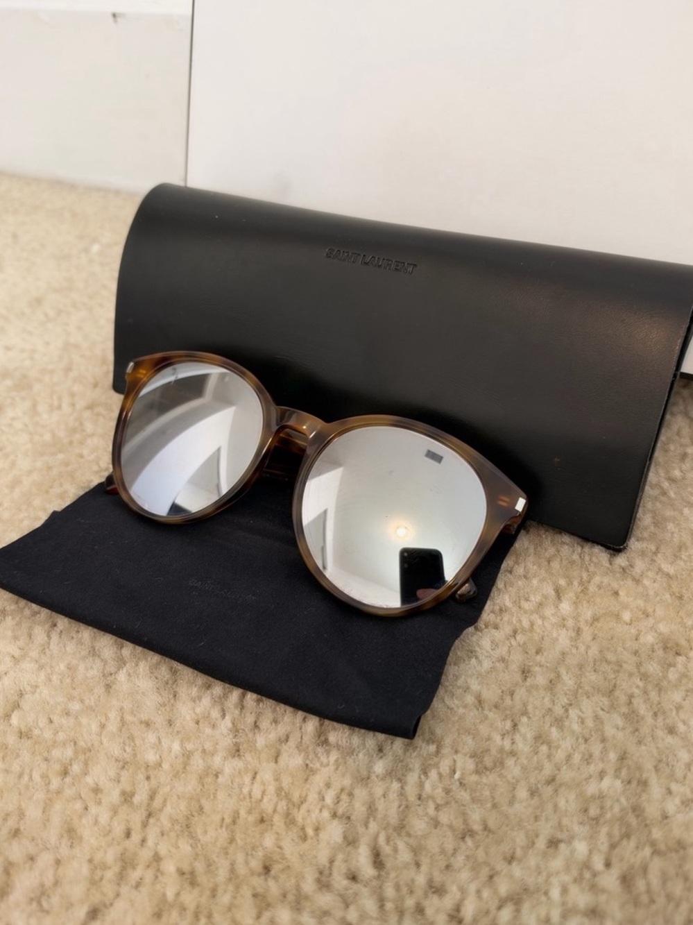 Saint Laurent Classic Tortoiseshell Sunglasses